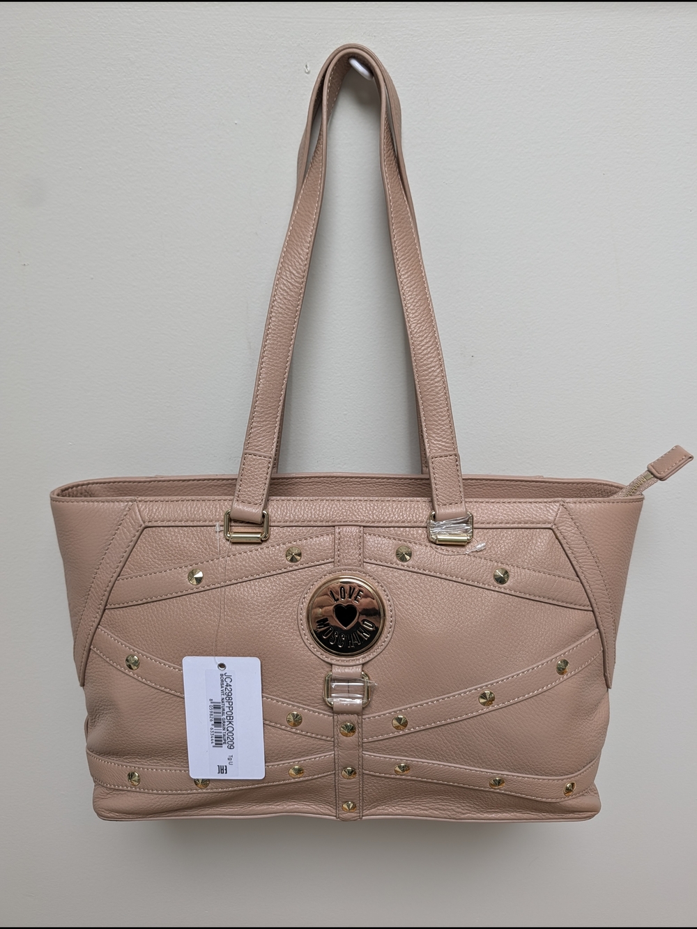 Brand new with tags Love Moschino genuine leather tote in a beautiful blush/nude